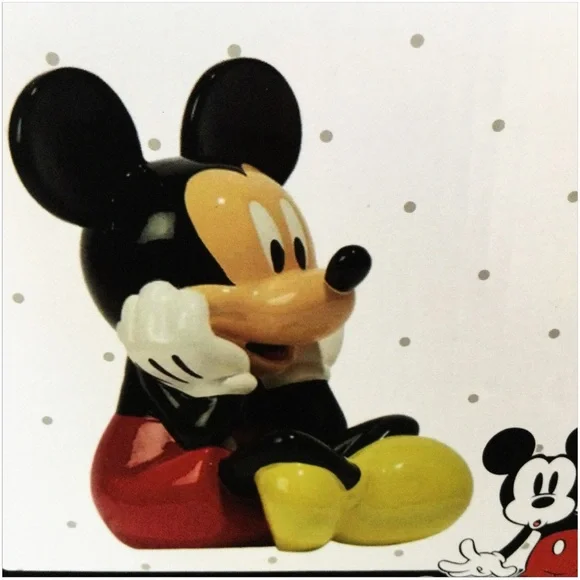 DISNEY Mickey Mouse Ceramic Coin Bank – Classic Outfit, NWT - Picture 9 of 12
